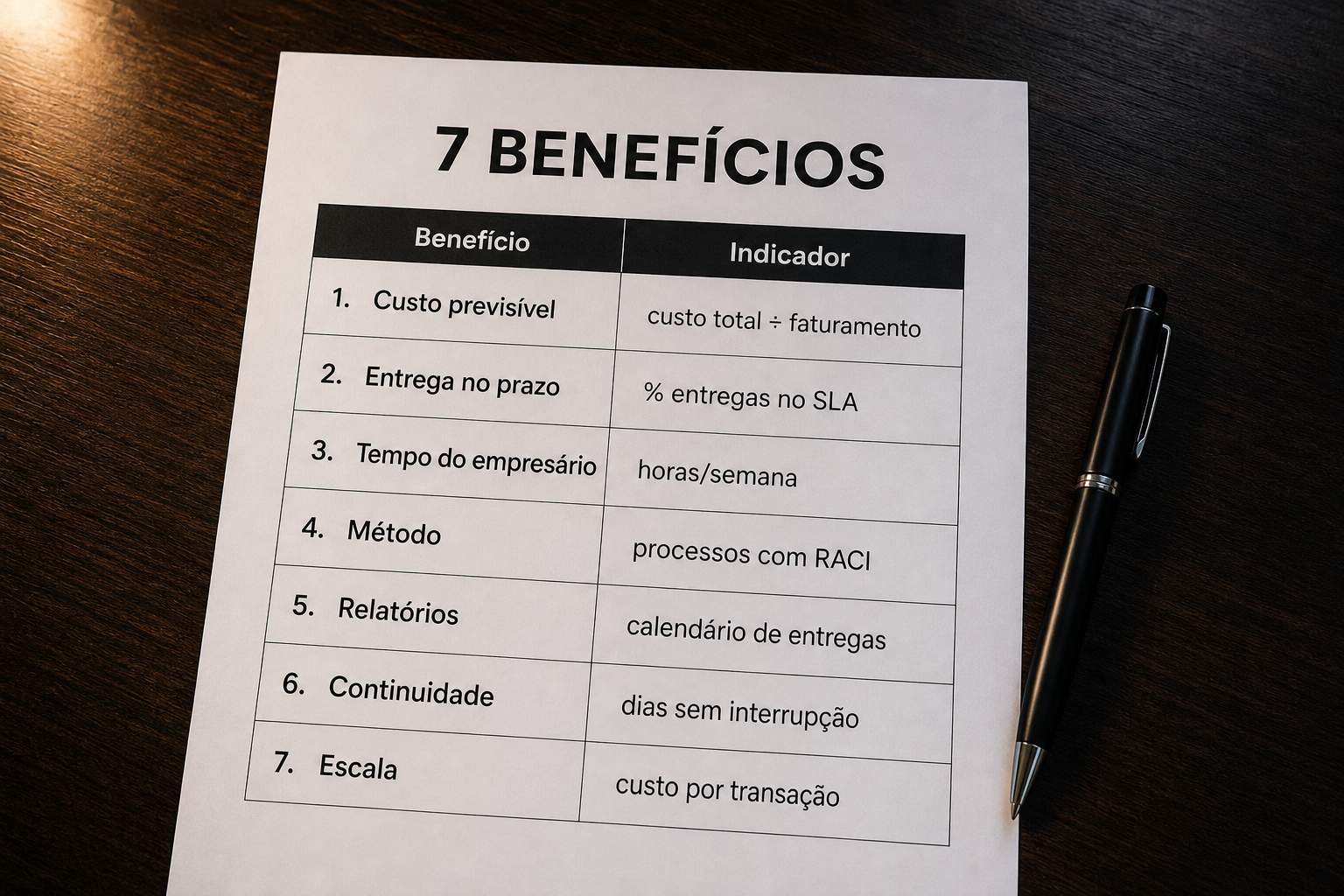 Sete benefícios da terceirização financeira para PMEs com indicadores de acompanhamento — blog contabilidade — Apollo Gestão Financeira