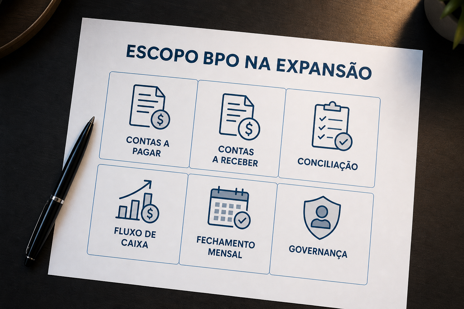 Escopo do BPO financeiro na expansão: AP, AR, conciliação, fechamento e fluxo de caixa — blog contabilidade — Apollo Gestão Financeira