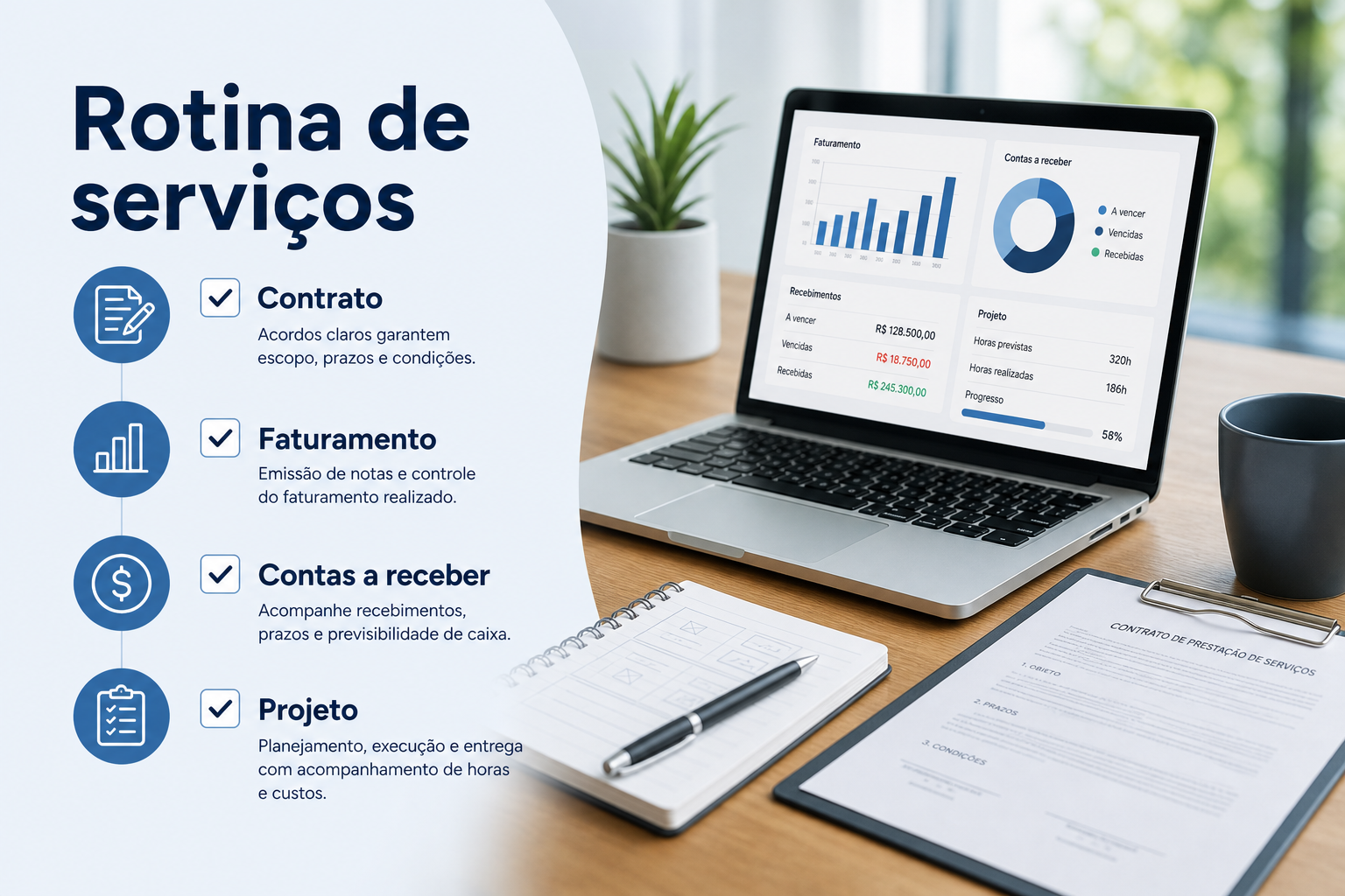 Checklist operacional de rotina financeira de serviços — blog contabilidade — Apollo Gestão Financeira