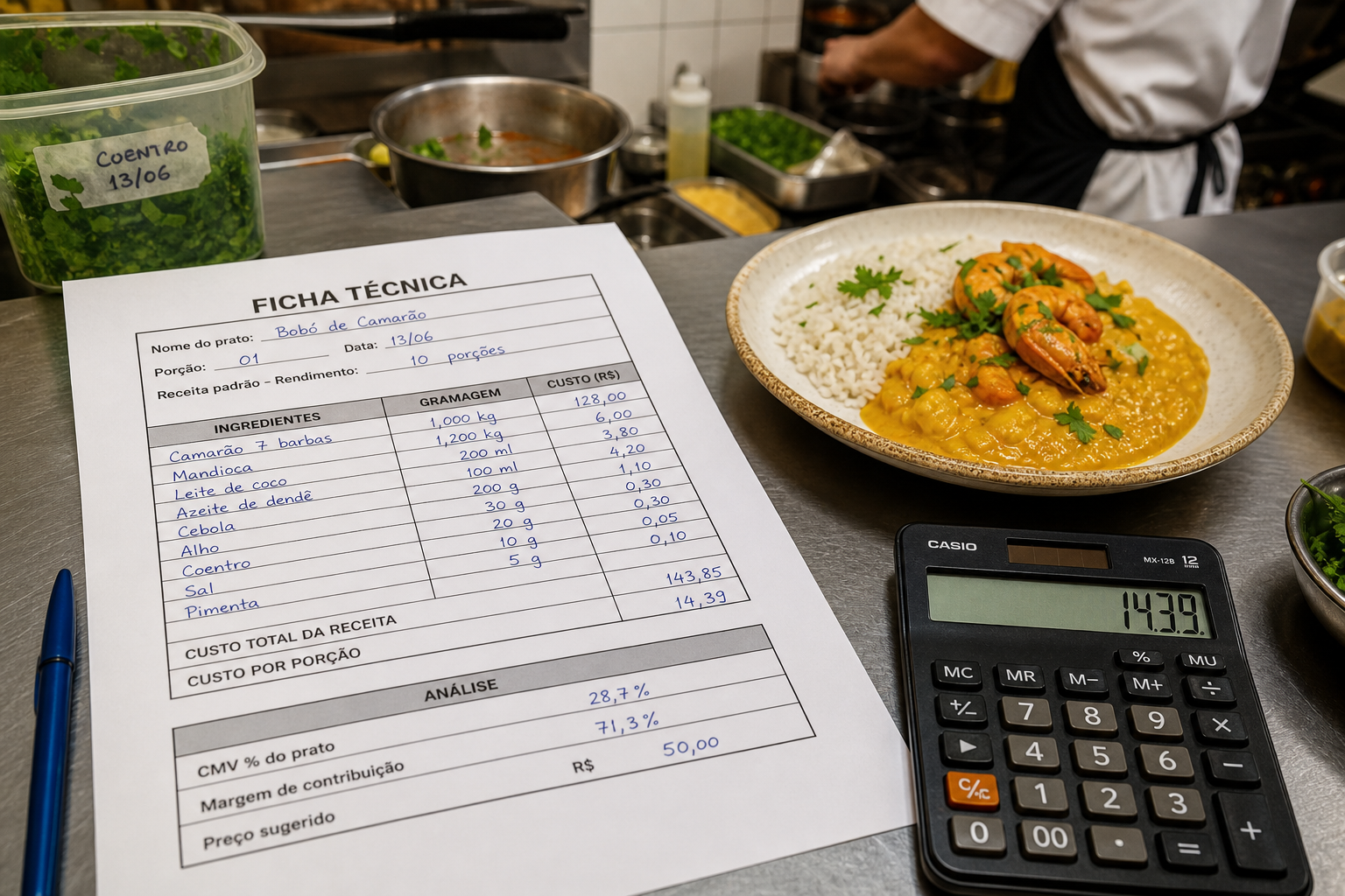 Ficha técnica de prato com custo de ingredientes e margem de contribuição — blog contabilidade — Apollo Gestão Financeira Ficha técnica de prato com custo de ingredientes e margem de contribuição — blog contabilidade — Apollo Gestão Financeira