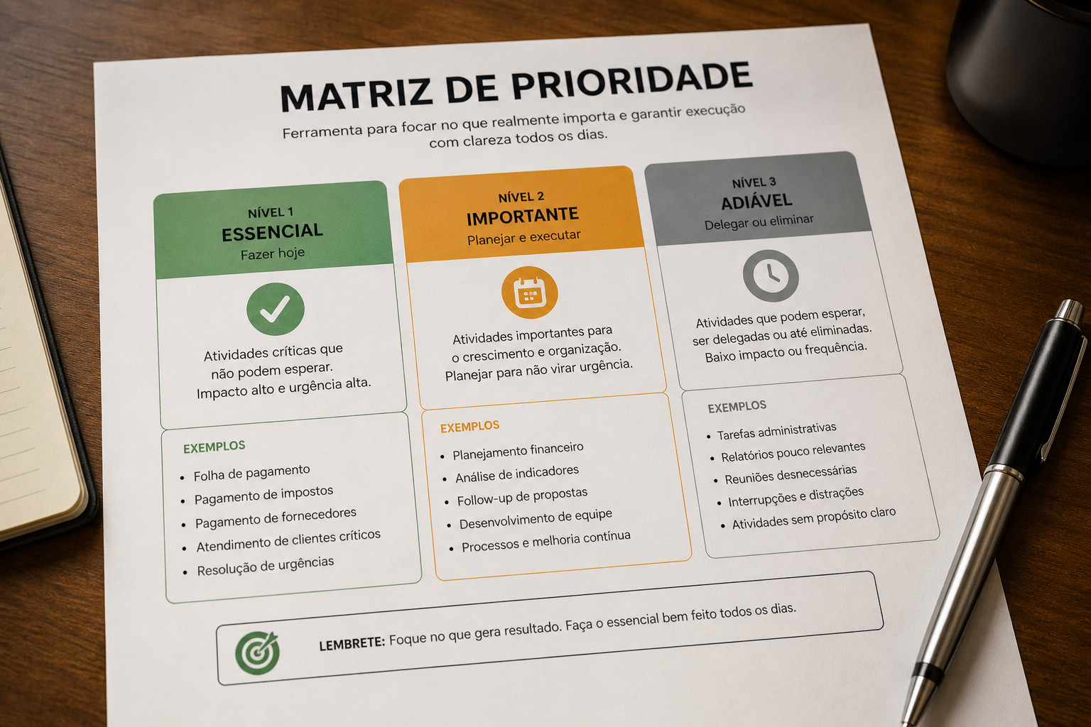 Matriz de prioridade de contas a pagar com níveis essencial, importante e adiável — blog contabilidade — Apollo Gestão Financeira Matriz de prioridade de contas a pagar com níveis essencial, importante e adiável — blog contabilidade — Apollo Gestão Financeira