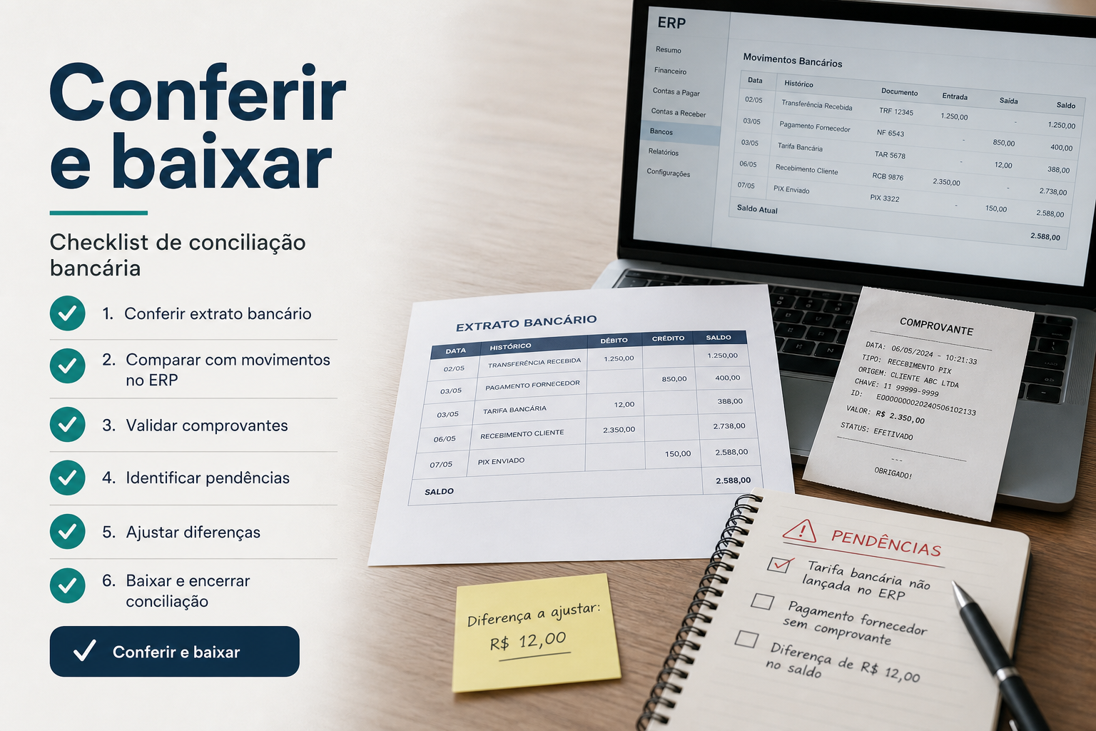 Checklist operacional de extrato, lançamentos e pendências — blog contabilidade — Apollo Gestão Financeira Checklist operacional de extrato, lançamentos e pendências — blog contabilidade — Apollo Gestão Financeira