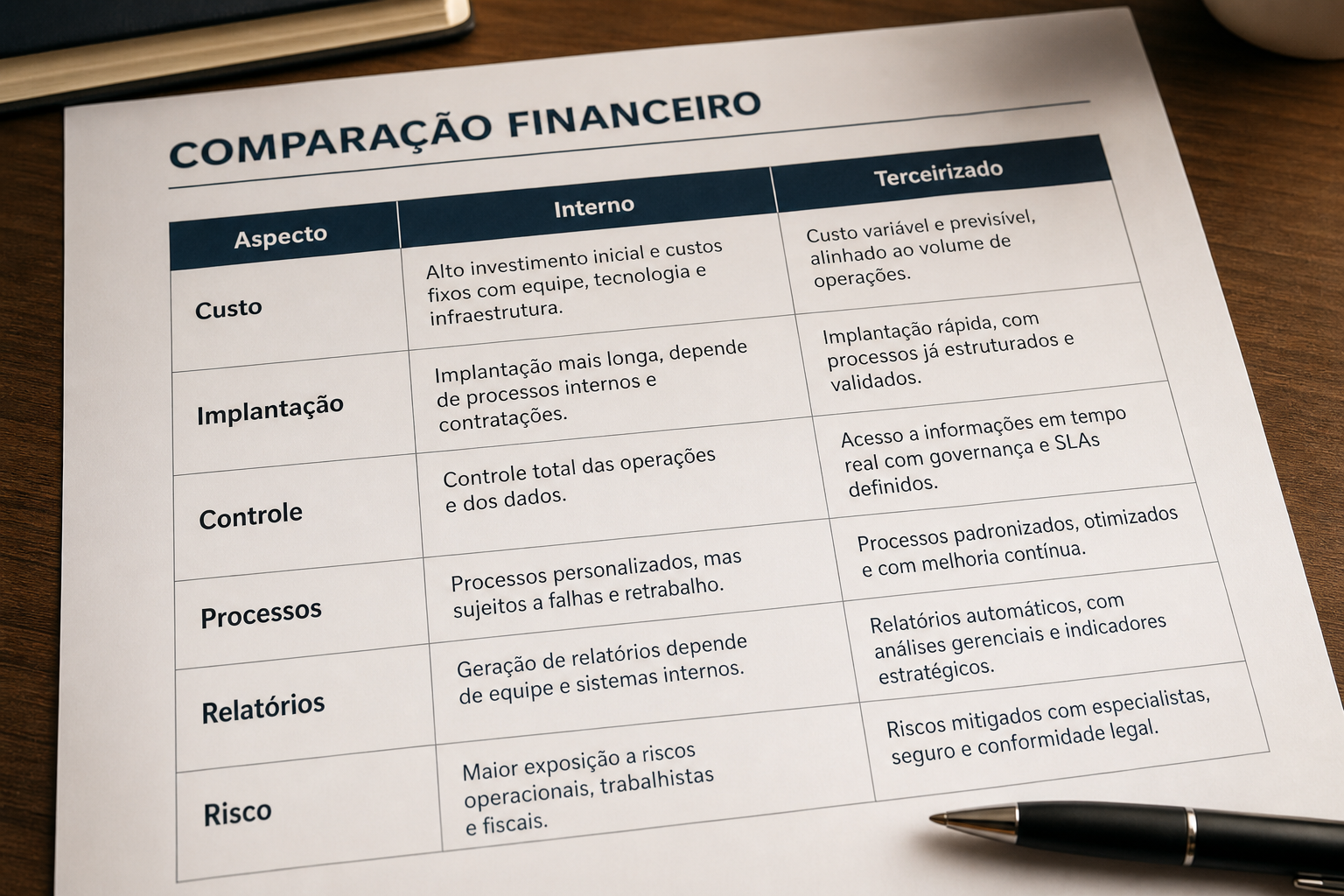 Tabela comparativa financeiro interno versus financeiro terceirizado em dez critérios — blog contabilidade — Apollo Gestão Financeira Tabela comparativa financeiro interno versus financeiro terceirizado em dez critérios — blog contabilidade — Apollo Gestão Financeira