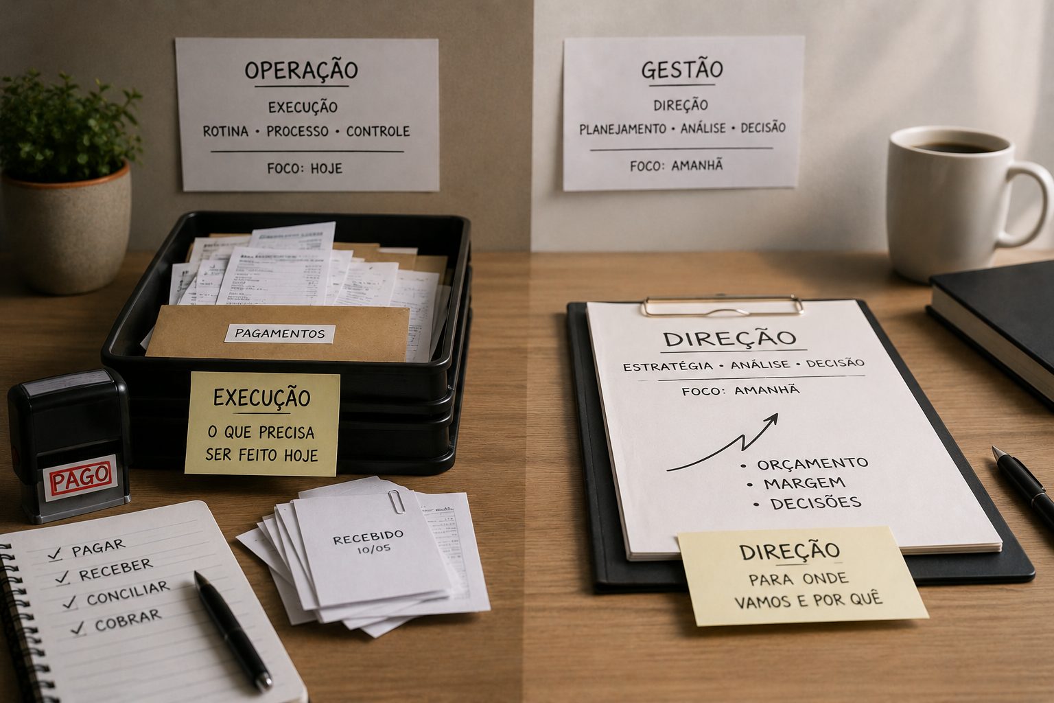 Financeiro operacional versus gestão financeira: execução e direção