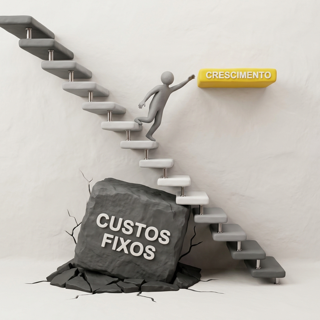 O Peso do Crescimento: Custos fixos subindo antes do retorno das vendas