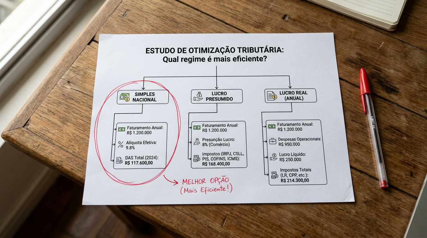 Comparativo entre Simples Nacional, Lucro Presumido e Lucro Real para empresas de serviços