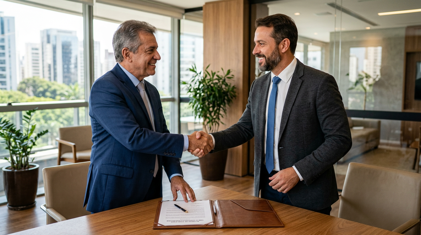 Reunião de alinhamento entre empresa e consultoria de CFO as a Service