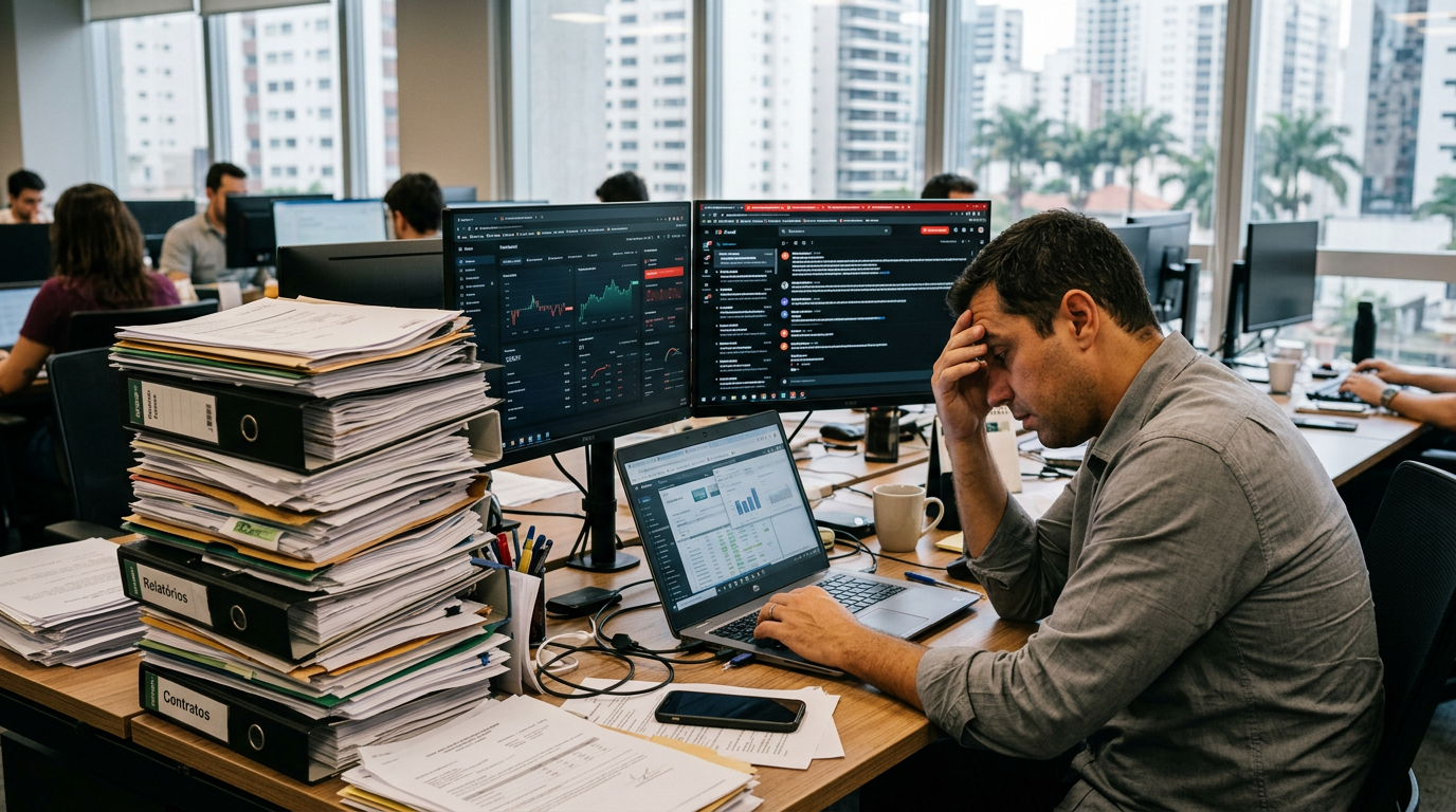 Empresário diante de complexidade crescente: volume de informações e decisões financeiras